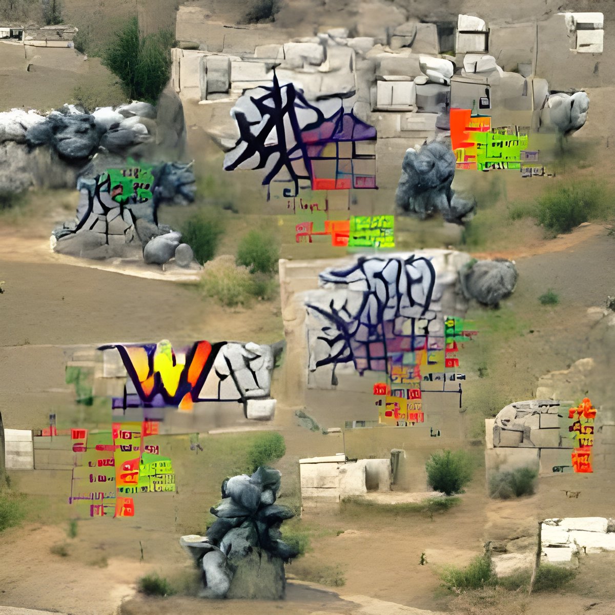 KILABYTES's tweet photo. print("Graffiti War")
https://t.co/1M0z8kSemi
#OnChain #AI #GraffitiArtist
#NFT #ETH #Art #Graffiti #Generative #Graff #Graffhead #GraffitiArt #ArtificialIntelligence #NeuralNetwork #MachineLearning https://t.co/b8X0CNnX7t