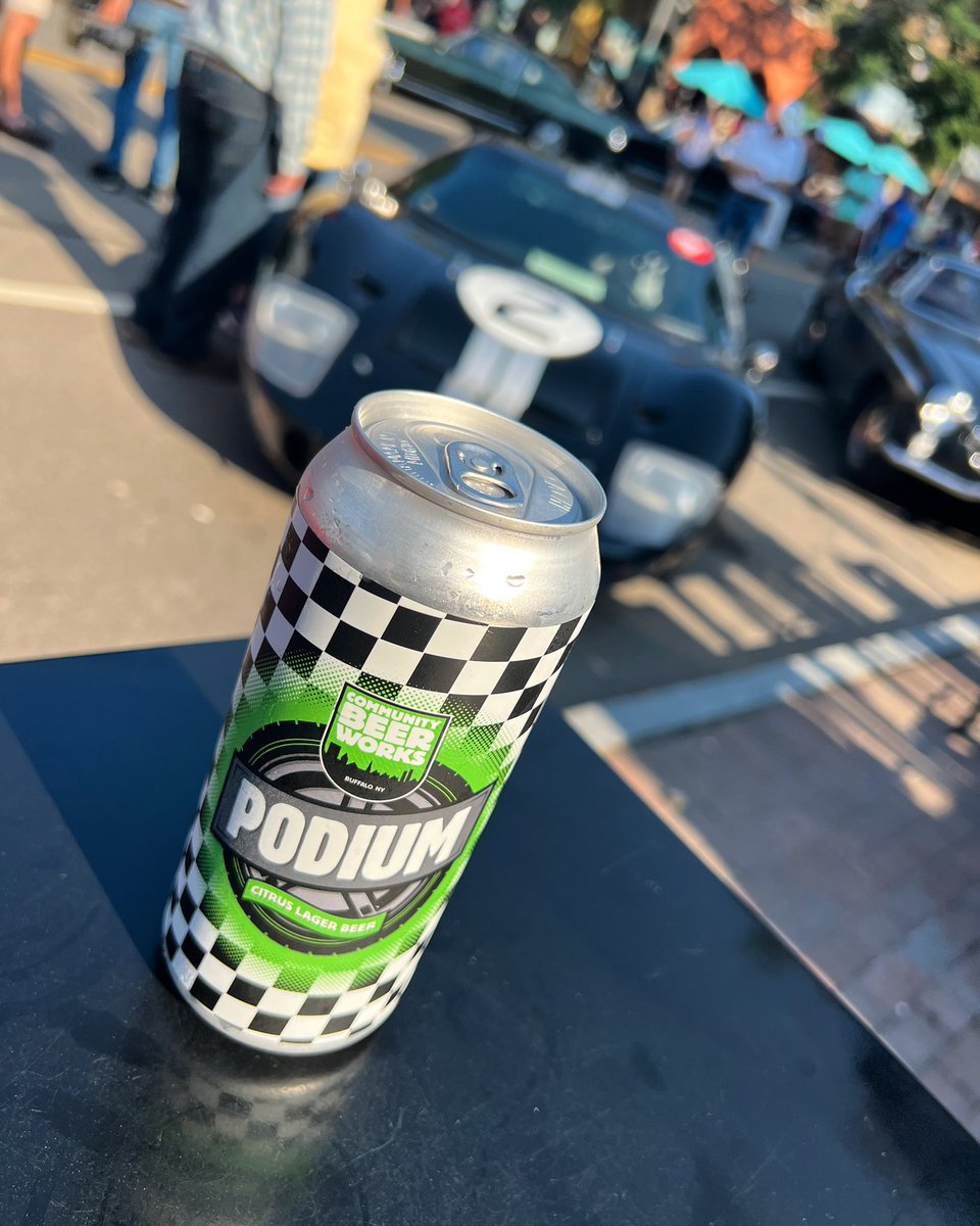 happy #vintagegrandprix to Watkins Glen! super amped about what’s under our hoods: beer.

Featuring so many options like this beaut by <a href="/communitybeer/">Community Beer Works</a>. Representing the FLX &amp; B.Lo too. Stop by! Kitchen goes until 10pm.