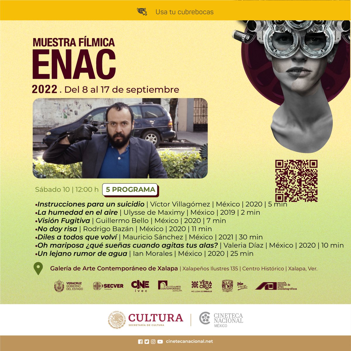 GACXalapa's tweet photo. Mañana tendremos doble función de cine, no te pierdas la Muestra Fílmica de la @enacunam con una serie de cortometrajes críticos que ayudan a entender mejor nuestra realidad.
@IVEC_Oficial
#Cine #CineIVEC #Cinema #ENAC2022 https://t.co/cZ3JPBKugC