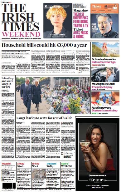 LiamPRyan91's tweet photo. This weekend's  @IrishTimes sees return of two standalone magazines, Magazine and Ticket, rebooted with new features courtesy of editors @ciaraky and @hlinehan
Magazine gets new look and Ticket a refresh with help and direction of @HonestManAlly 
We hope you like it
#buyapaper https://t.co/7sKab3WRBN