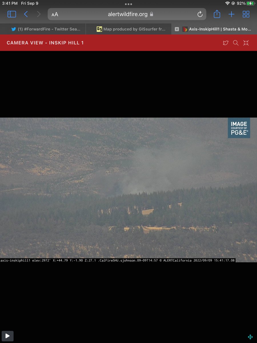 #ForwardFire
Power lost in area.  Shingletown camera is now down.
3:35 P.M.

Now only have eyes from Inskip!🙈