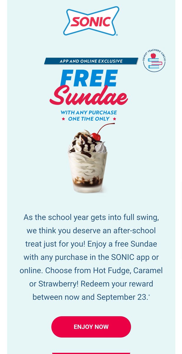ordinaryjacob32's tweet photo. @sonicdrivein what the fuck. Free sundae my ass. https://t.co/ns8K6ORRiD