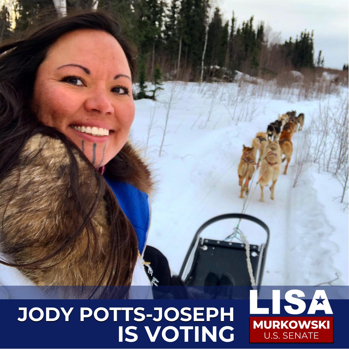LisaForSenate's tweet photo. I want to thank Jody Potts-Joseph of Eagle for supporting my re-election!

I am honored to serve Alaska every day. https://t.co/T9W5aRjL1Q