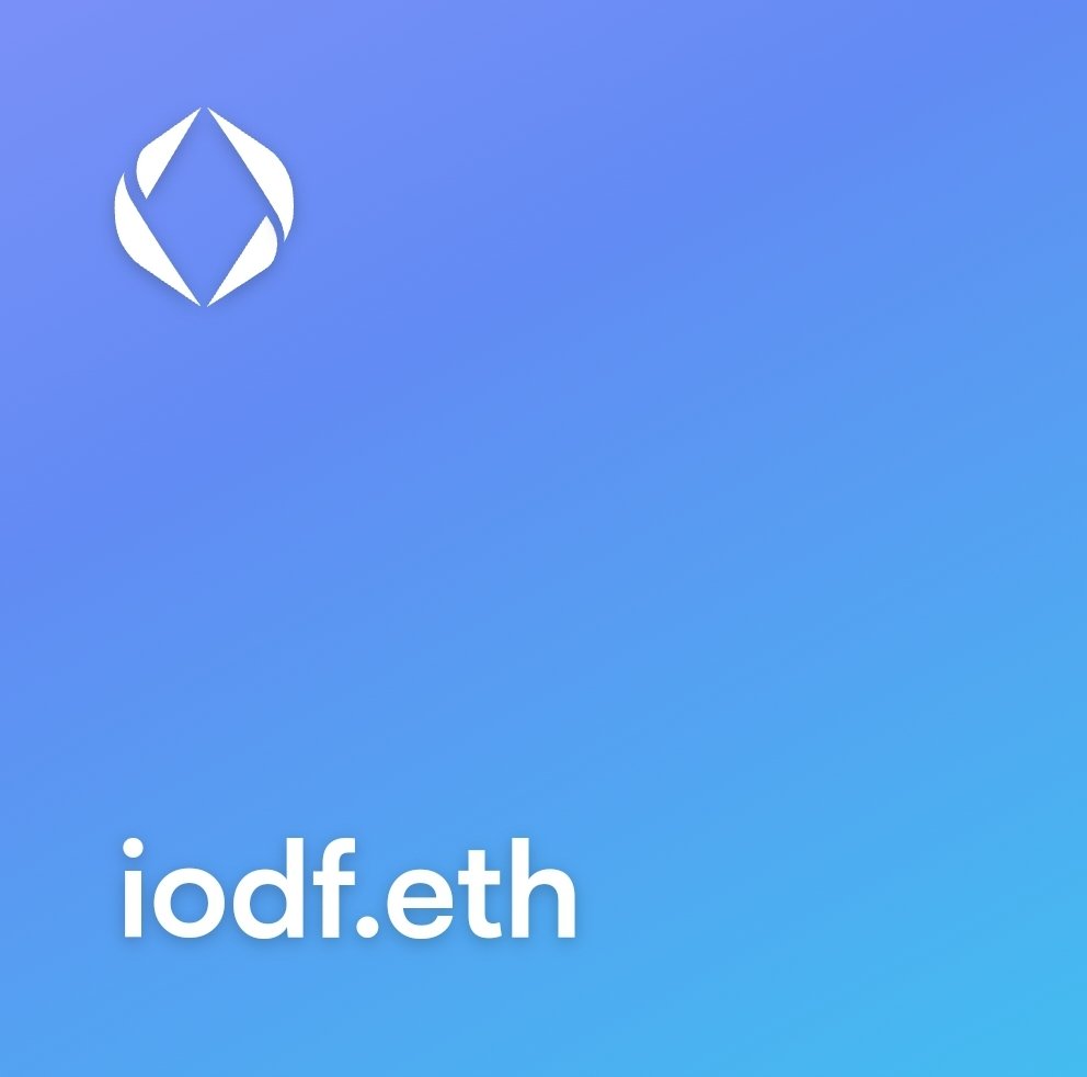 Storeofvalue's tweet photo. 4 letters come at a premium but this is worth it. IoDF is the Institute of Digital Fashion and they are making moves @_IoDF #ensdomains #ENS https://t.co/cnHF2kOTbC