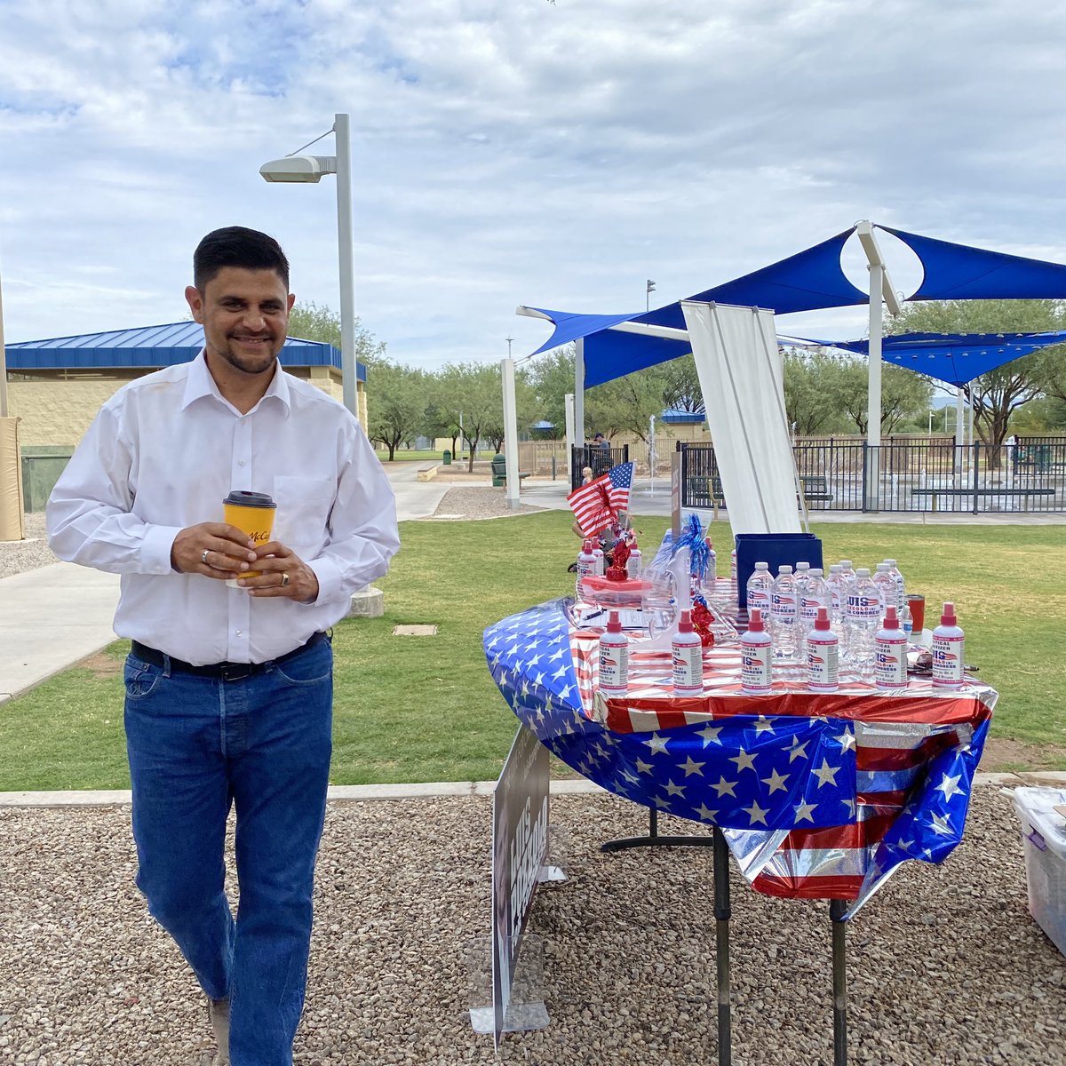 FreedomLoverAZ's tweet photo. Excellent door knocking rally. Great showing! @Luis4Congress continues to bring me hope for #AZCD7 and America. I love that @tpaction is recruiting Precinct Committeemen! #PrecinctStrategy https://t.co/4BrWecsL3s