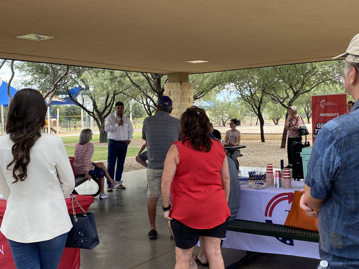 FreedomLoverAZ's tweet photo. Excellent door knocking rally. Great showing! @Luis4Congress continues to bring me hope for #AZCD7 and America. I love that @tpaction is recruiting Precinct Committeemen! #PrecinctStrategy https://t.co/4BrWecsL3s