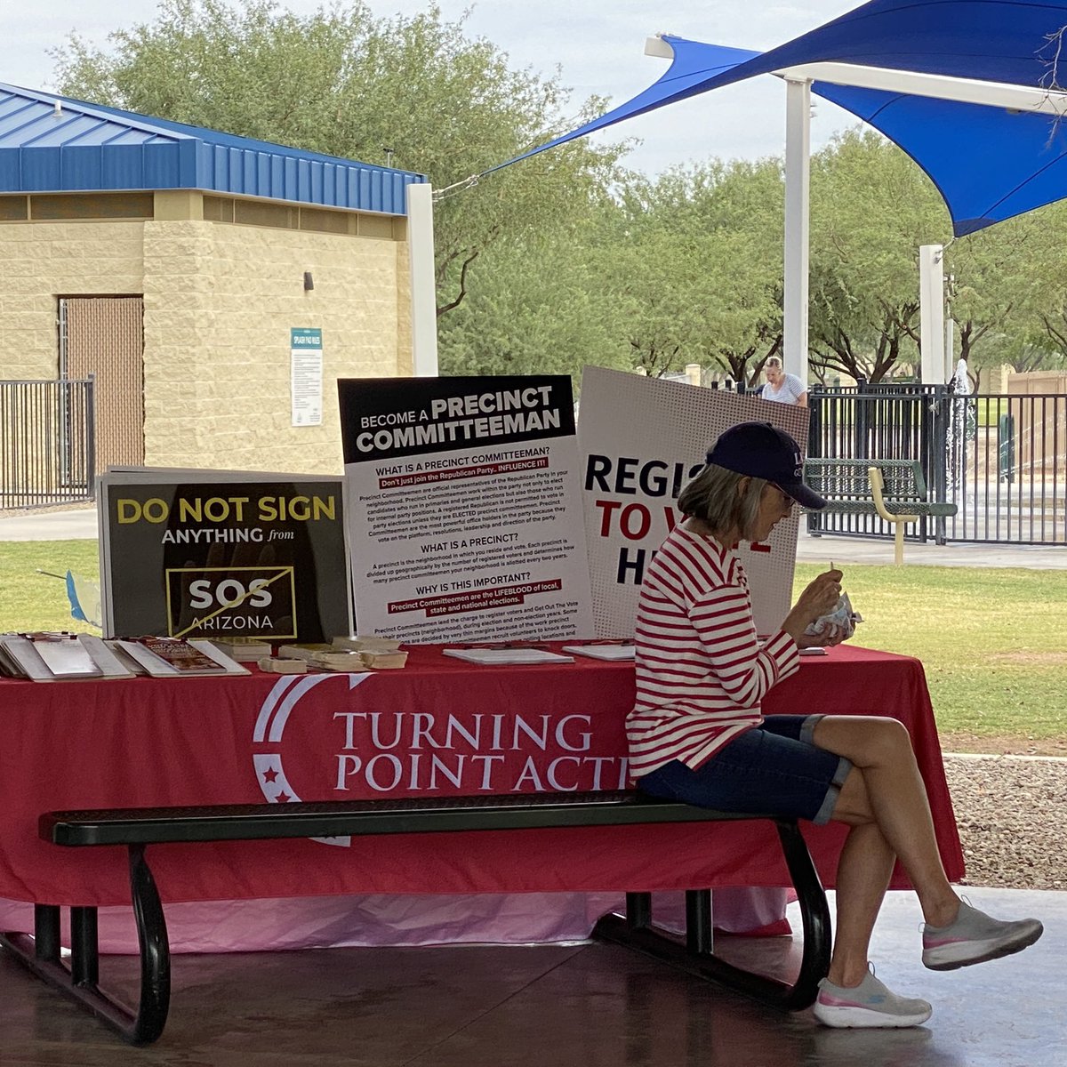 FreedomLoverAZ's tweet photo. Excellent door knocking rally. Great showing! @Luis4Congress continues to bring me hope for #AZCD7 and America. I love that @tpaction is recruiting Precinct Committeemen! #PrecinctStrategy https://t.co/4BrWecsL3s