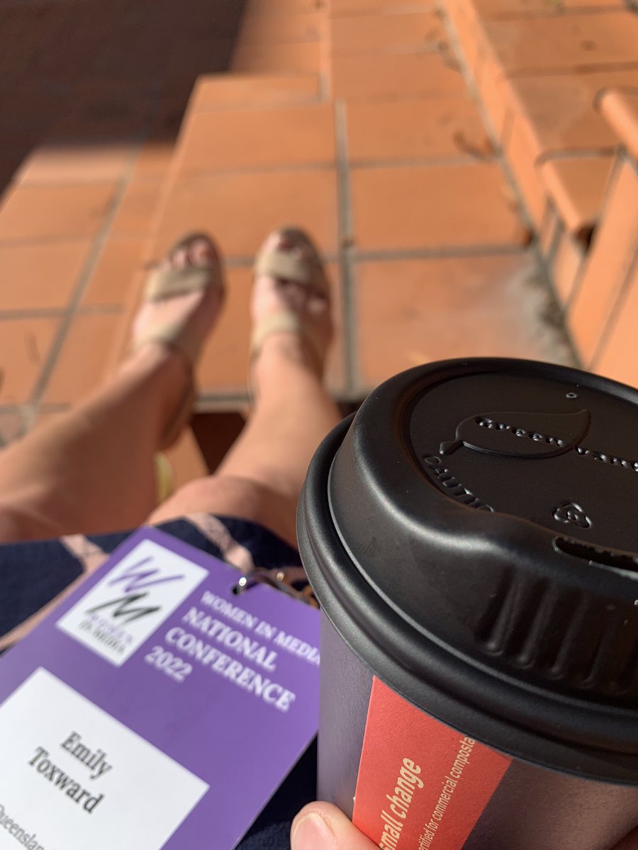 Catching some sneaky sunshine before day two of Women in Media conference. And even though I’m here alone, I’m filling my cup! #wimaus