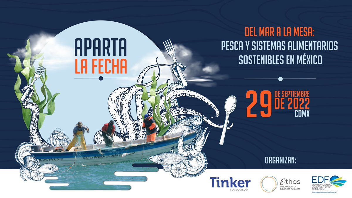 THPMexico's tweet photo. ¿Sabías que la pesca puede ser camino a sistemas alimentarios saludables, sostenibles, asequibles y justos?

Te invitamos al foro: Del Mar a la Mesa: Pesca y sistemas alimentarios sostenibles en México

Regístrate aquí: https://t.co/Li47Rmpp4h

@TinkerFdn @ethoslabmx @EDF_Espanol https://t.co/MFdbd8hijm