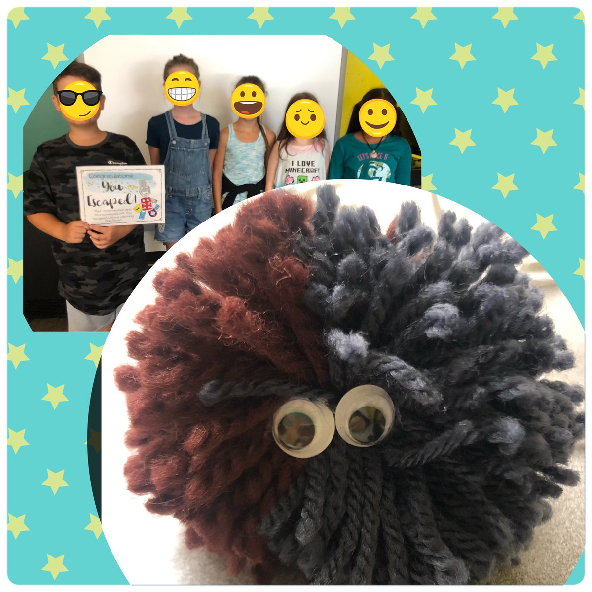 MissMsClass2's tweet photo. Gr. 4!! I can’t get enough of you!! 👩‍🏫 ❤️ We started the year off with a team building Escape Room on day 1, Warm Fuzzies day 2, and Gr. 1 buddies Warm Fuzzies on day 3! S: “can we be your chicken fingers since we are taller than last year’s chicken nuggets?” LOL 😂@AldboroughPs https://t.co/vAhbMAoKWf