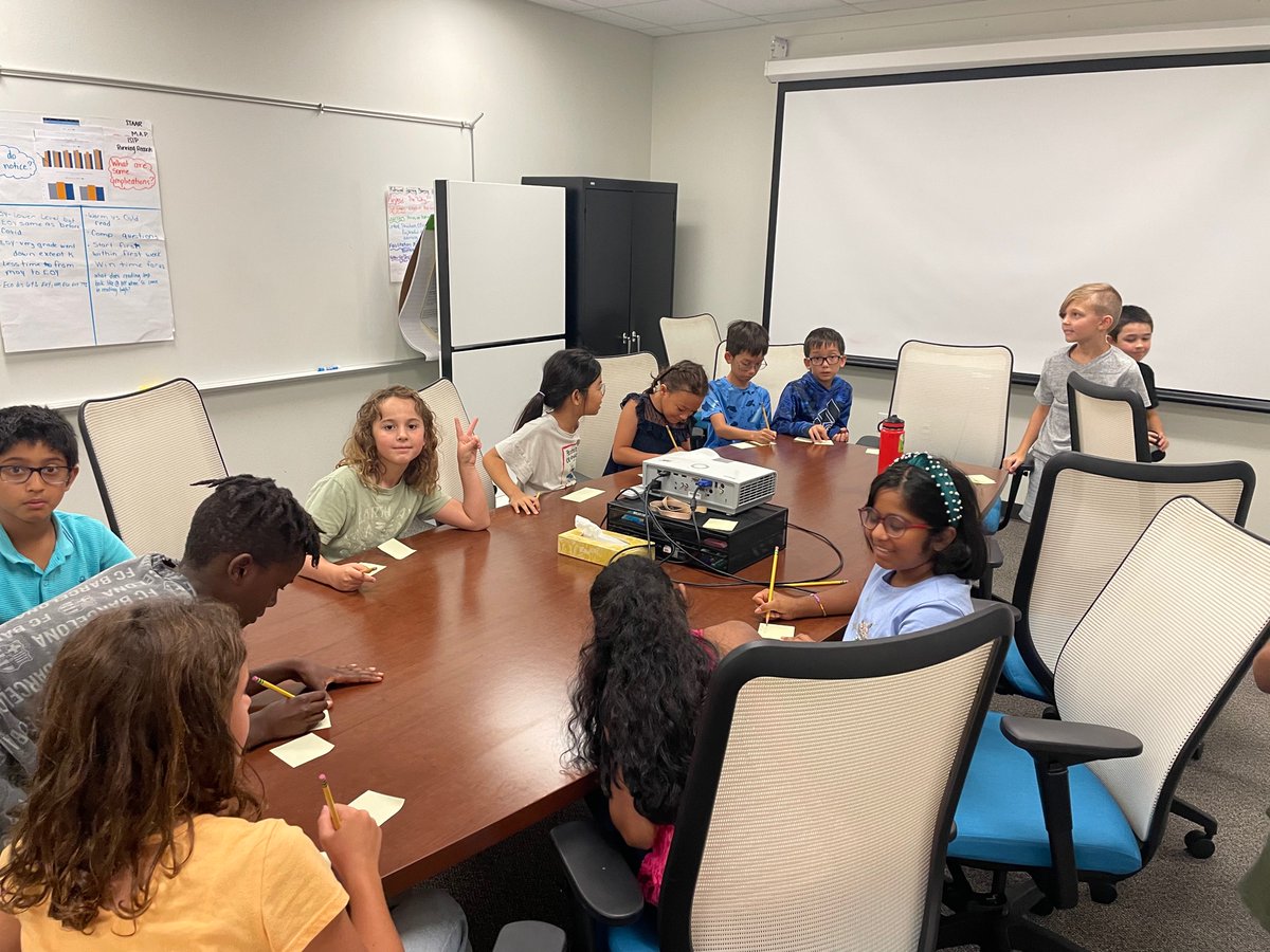 lauren_houser's tweet photo. Our @MJAkinElem 4th graders are using CI tools to give campus leadership ideas on ways to enhance student experience aligned to our #1LISD Graduate Profile. #MJAkin #studentvoices #meetup2 https://t.co/Axp9PK5YPm
