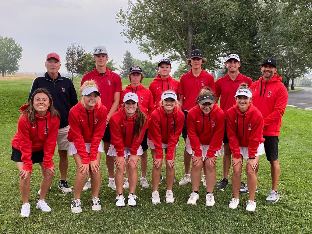 The girls finished second and the boys finished 4th!!. We also had 5 golfers finish in the Top 10: (This also counted as Conference that isusually held in the spring) Barrett (2nd), Katie (3rd), Caden (T4th), Zack (T8th) and Ava (8th). Great job to all of the golfers ❤️🖤