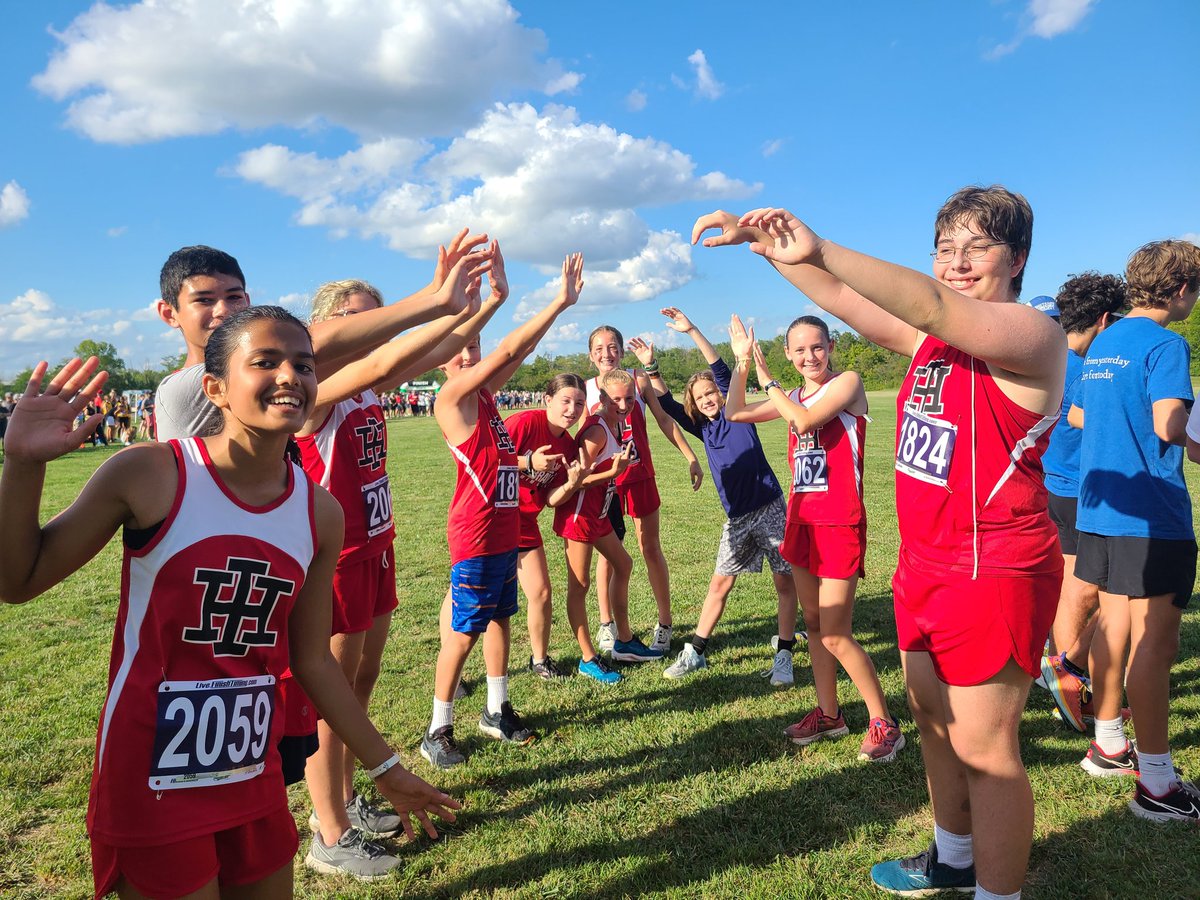 IHMcCarthMath's tweet photo. MS Cross Country at the Mason Invitational today! We ran hard, chased those PRs, and celebrated out teammates along the way. @ihbravesad #IHPromise https://t.co/HIWvdhSrTC