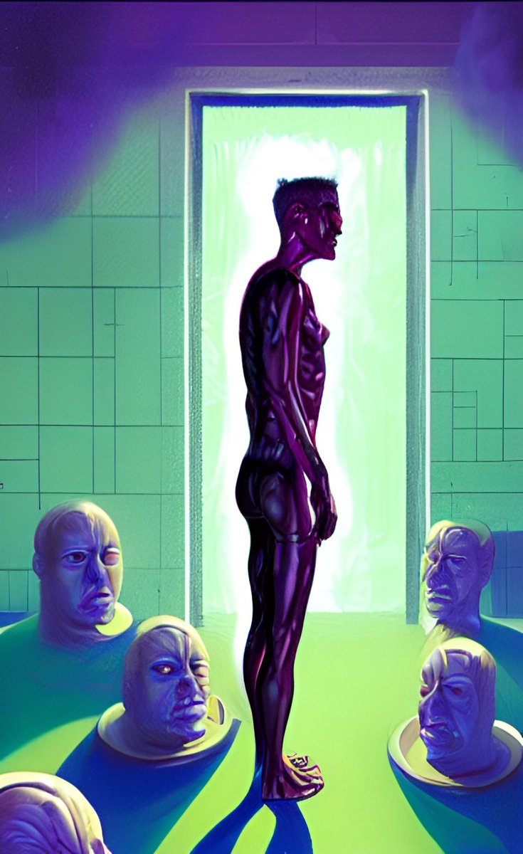 rushpoint_ai's tweet photo. Heads in a Room
#scifi #alien #surrealism #aigeneratedart #aiart #aiia #aiartwork #aiartist #aiartcommunity #art #DreamDiffusion #wombo #wombodream #rushpoint https://t.co/WOKayuyXdw