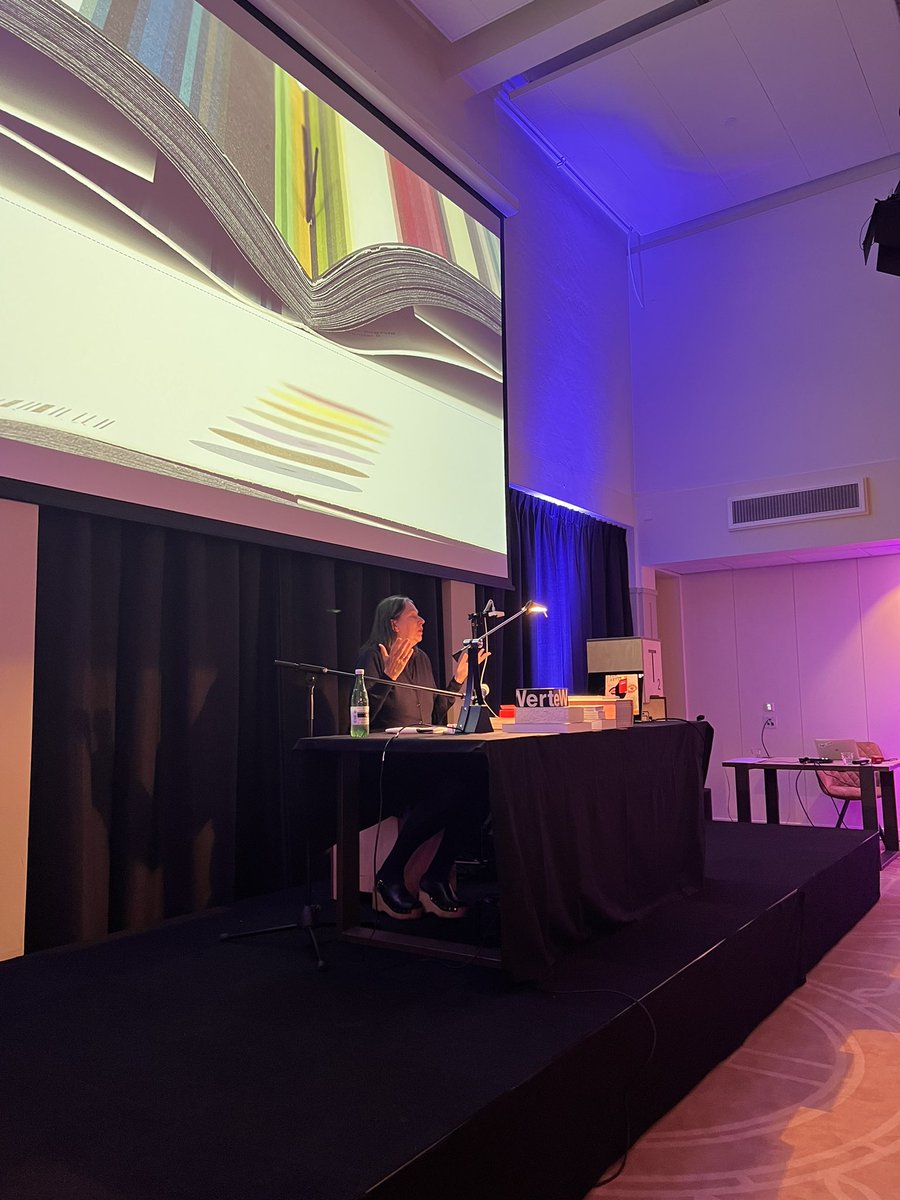 Fontstand's tweet image. Irma Boom is opening the #FontstandCon2022 with her keynote lecture about her experience studying at the Vatican library.