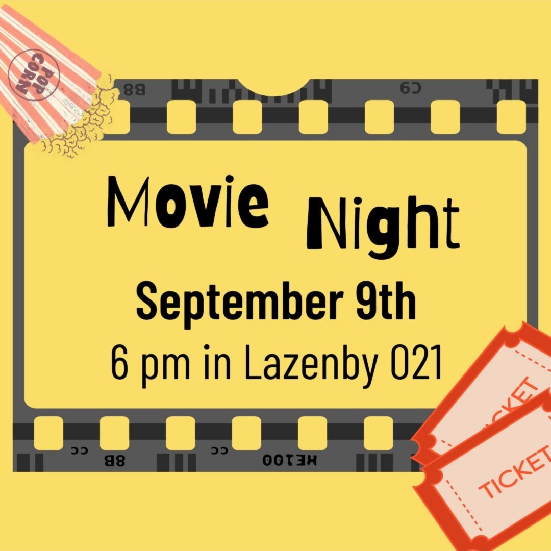 Join us TONIGHT in Lazenby 021 for a movie night! We'll be featuring Monsters University at 6 pm! See you there!