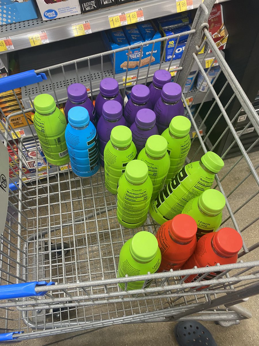 Atinycox's tweet photo. My Walmart FINALLY had @PrimeHydrate                                            Now they now longer have Prime. @LoganPaul @KSI https://t.co/ykaU15ocgJ