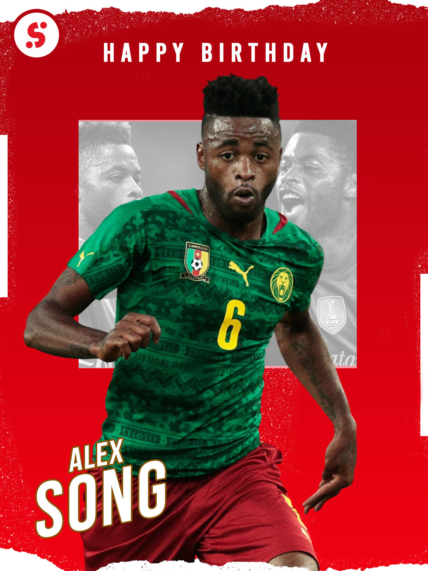 Happy birthday to former Arsenal midfielder Alex Song, who turns 3  5  today!      