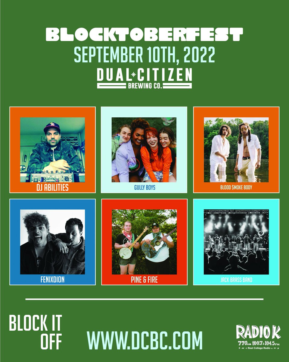 NuclearNectar's tweet photo. Blocktoberfest this Saturday! Be there even if you're square. Block parties like these are known to round out even the most rigid of curmudgeons. Mr. Fuzz will be firing up the festivities as per tradition. @dualcitizenbrewing https://t.co/mBXw9pC0Ps