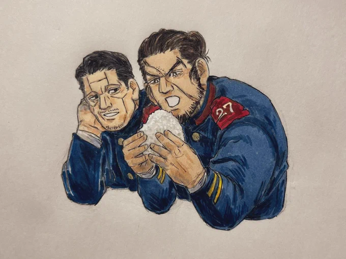 沢山食べる有古と見ているだけで満腹の菊田 