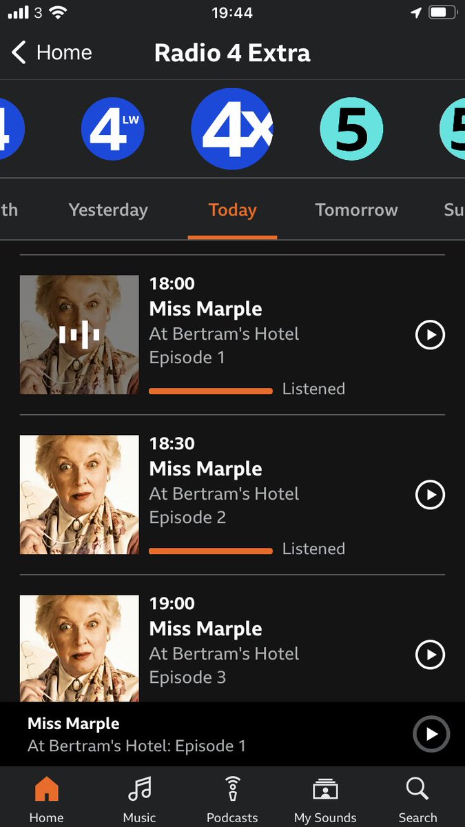 miche's tweet image. Wall to wall Miss Marple on Radio 4 Extra. How very British: “We can’t have any comedy or suchlike. Wouldn’t be appropriate. Let’s just have a nice bit of murder.”