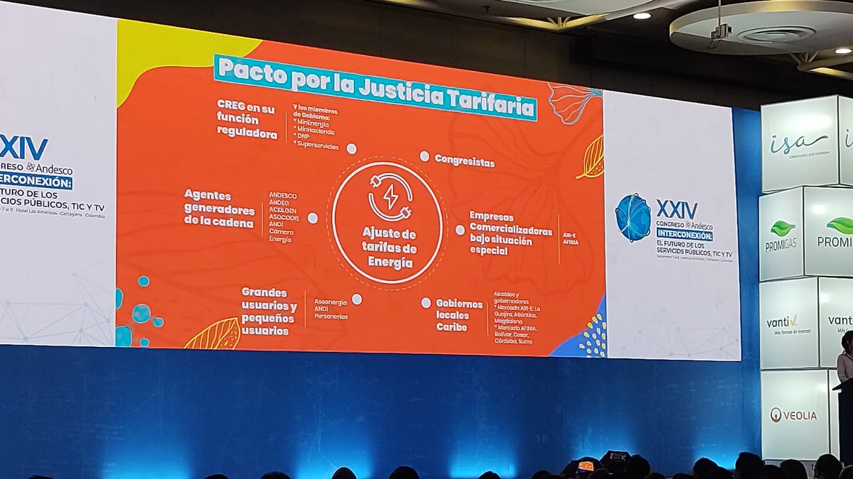 AlcanosdeColom's tweet photo. Hoy, en el XXIV Congreso de Andesco, nuestro Gerente General, William Oviedo, los jefes de Planeación y Comercialización, César Sotelo y Víctor Rojas, ratifican el compromiso de Alcanos de Colombia con la Transición Energética, tarifas y RSE para brindar un mejor servicio. https://t.co/vdbAmUePgC