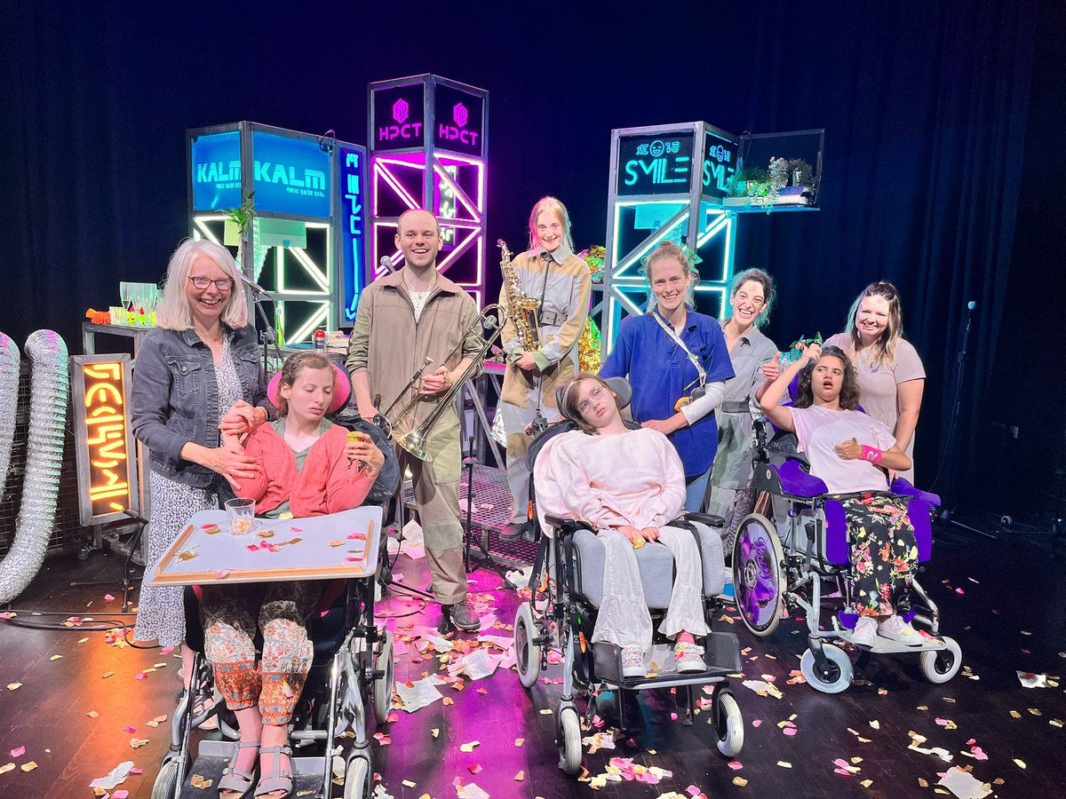 A huge thank you to our Sensory Studio artists who came to to see the dress rehearsal of 2065 today. We’ve had the most wonderful time rehearsing the show and can’t wait to take it on tour next Friday! Thanks to @Norwich_Theatre for being our home for the week 🥳