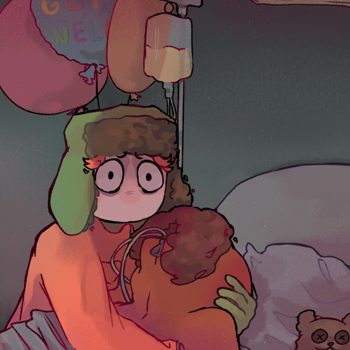 myukle's tweet photo. `` What the softest way to say
You took away my friend, my buddy?

#southpark #spkyle #spkenny #spk2 https://t.co/73SocZP52o