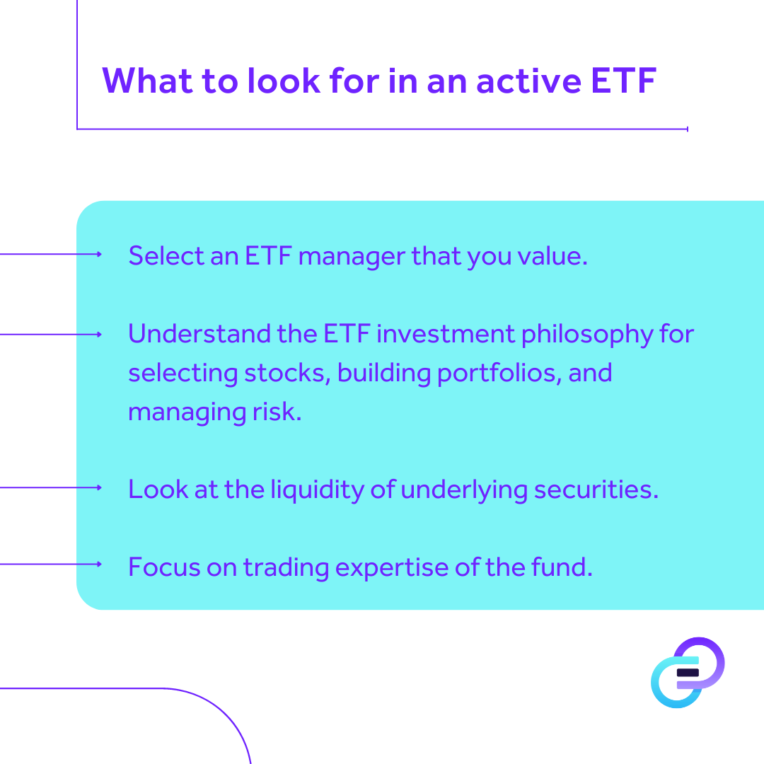 EndexApp's tweet photo. Investors use active ETFs as long-term strategic core holdings, complementary pieces, or short-term allocations to achieve specific outcome like generating income, outperforming a passive index, or reducing risk. Here's a few reminders when evaluating an active ETF. https://t.co/ApkuVPZs97