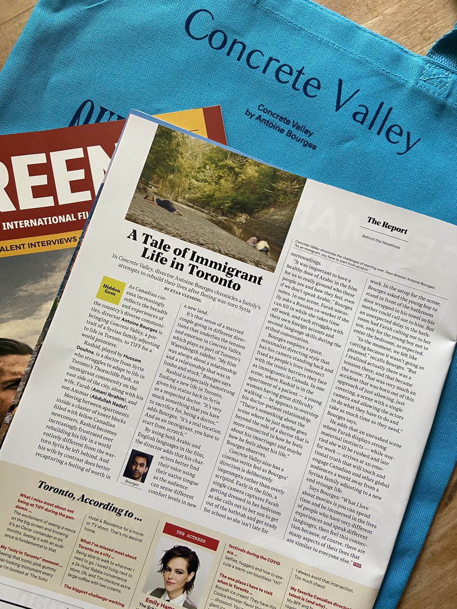 Love to see Antoine Bourges’ Concrete Valley in <a href="/THR/">The Hollywood Reporter</a> #TIFF22 Day 1 edition