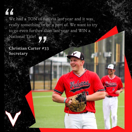 VulcanBaseball's tweet photo. With today being the first day
of practice, we thought you'd like to hear from your 2022-2023 Cal U (PA) Baseball Club Officers‼️ Check out the images to meet your officers and read a quote from each about the team 🙌🔥
IT ALL STARTS TODAY❗️#NCBA #VBoW #WeNotMe #DoubleCs https://t.co/b3uaxSftyY