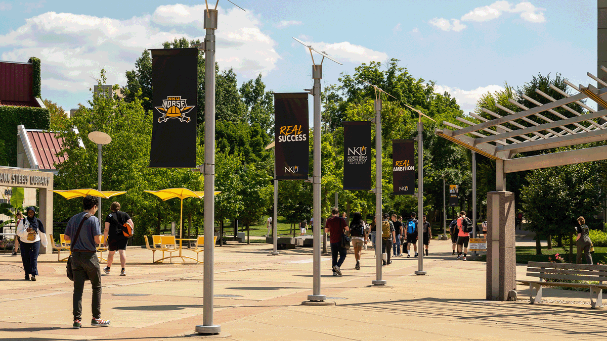 nkuedu's tweet photo. Our first three weeks back on campus! Thanks to all of our students, faculty &amp; staff who participated, planned &amp; volunteered during VictorFest! 

Thank you for joining us!! 💛🖤
#NorseUp | #RealAmbition #RealSuccess https://t.co/YempLfHQYG