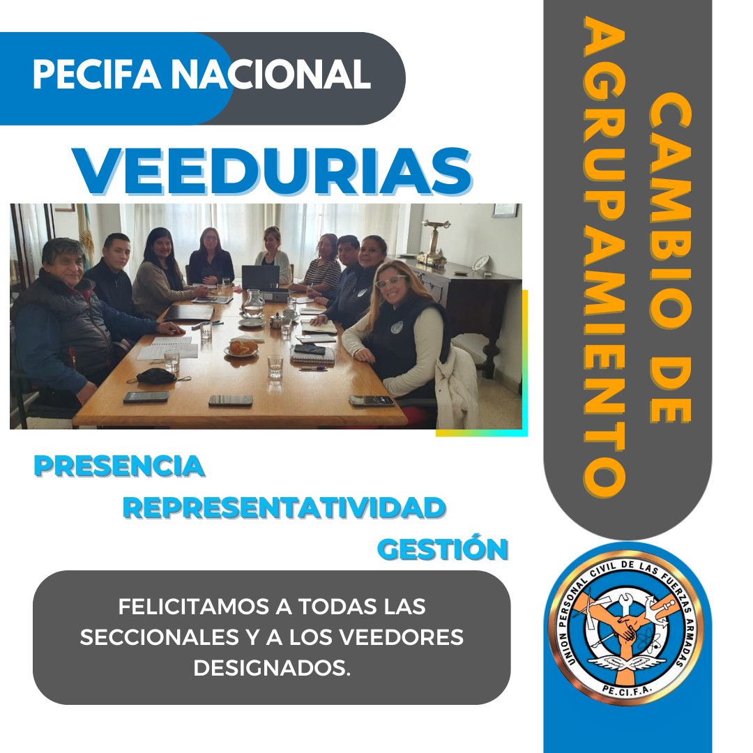 OficialPecifa's tweet photo. 👉🏻Hemos llevado adelante las veedurias por cambio de agrupamiento en numerosos organismos de la Fuerza Aérea Argentina, Ejército Argentino y Estado Mayor Conjunto de las FF.AA. https://t.co/O5DJ5TaL2n