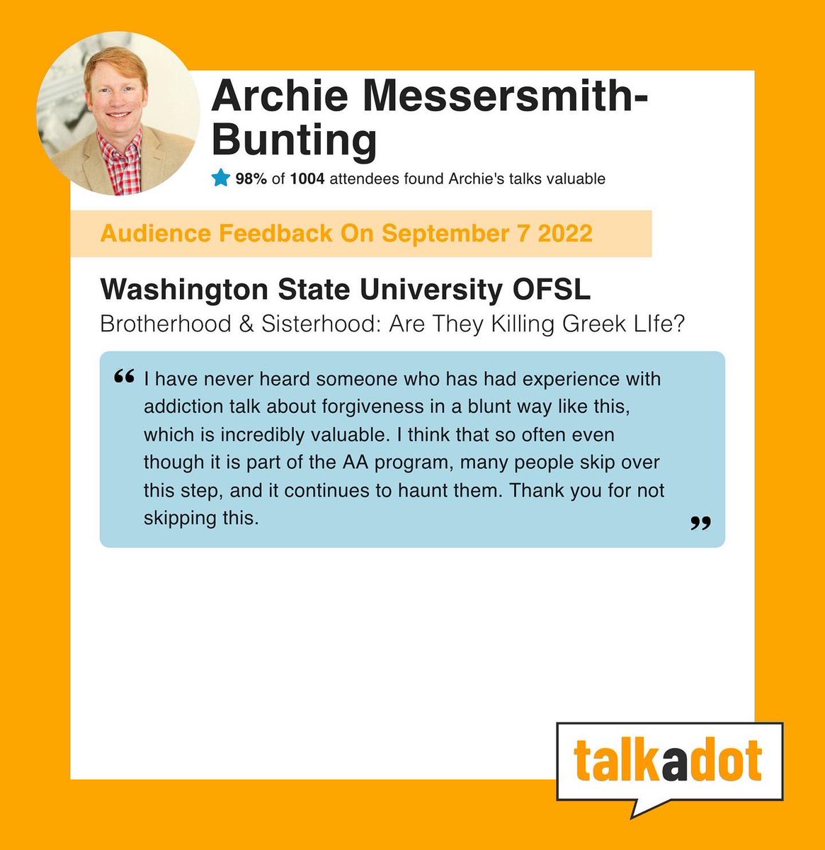 Archie_Cares's tweet photo. 4️⃣ days & 4️⃣ keynotes
2️⃣ campus communities
3️⃣ different programs
1️⃣ brand new keynote
🌟 Over 1000 students impacted
My 💚 is full.
#ProfessionalSpeaker #MentalHealthSpeaker #MentalHealth #CampusProgramming #FSL #ArchieCares https://t.co/ecH5szJTBV