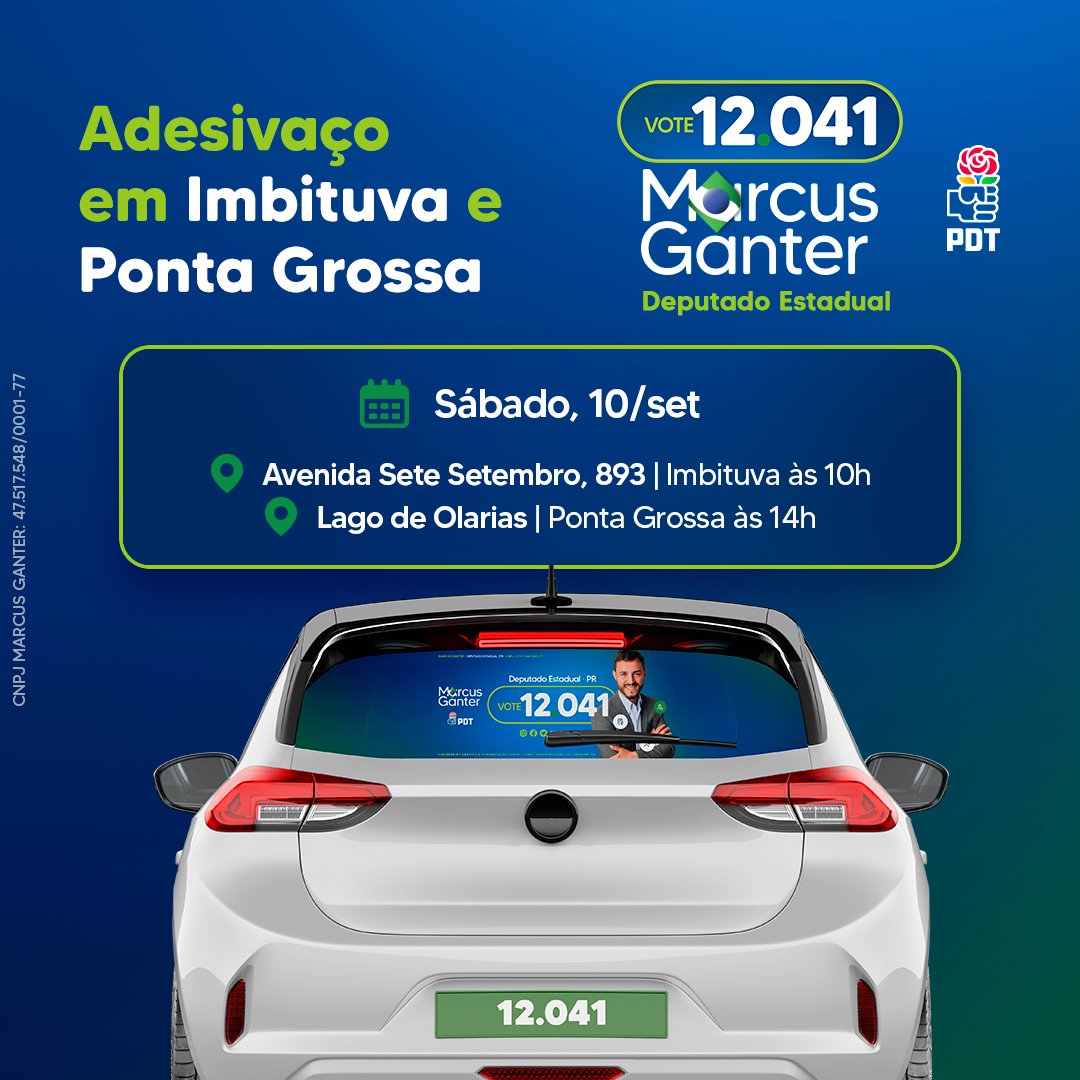 Vem com a agente!  #VOTE12041 #DEPUTADOESTADUAL #PONTAGROSSA #IMBITUVA #ADESIVAÇO