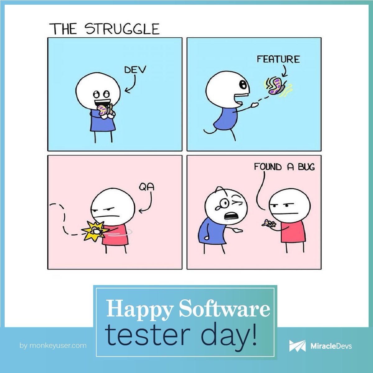 MiracleDevs's tweet photo. 👏😁To all of our amazing #testers: thank you for all your hard work and for making sure we deliver our best! https://t.co/0Ay6LKsbSI