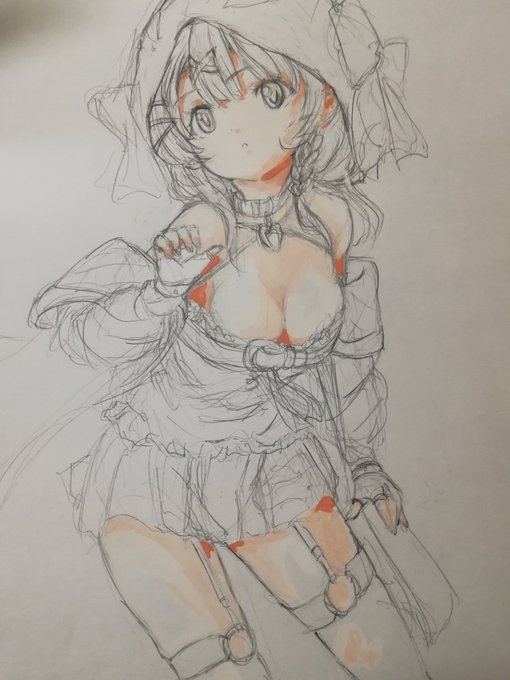 大きめ、近めの絵は、
塗ると映えてくるな、と思った 