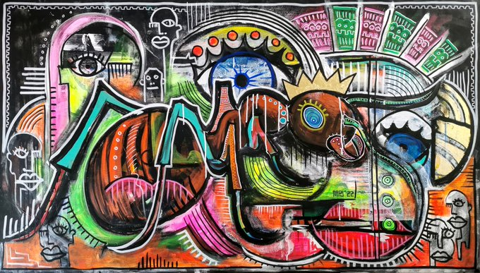 DialerOnX's tweet photo. I'm buzzing. I didn't know u were keeping tabs on my work and now TAB is in your collection!! 🫣immense XD 🙏thx

Btw ur live painting streams are awesome. "Working class (ant)" a stunning transformation to watch live! :)
https://t.co/TqwnfoBg6Y 
Congrats @De_GenXnft #nftant https://t.co/THJpV5yumZ