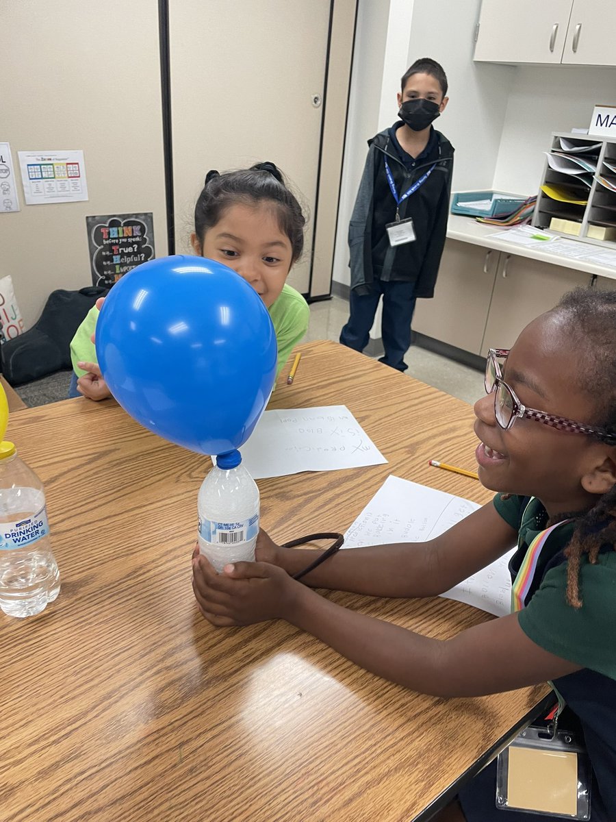 Making predictions and observing the effects of baking soda being combined with vinegar! Loved the excitement we had in the room! <a href="/Buffalo_Creek1/">Buffalo Creek Elem</a>