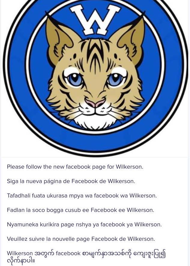 Wilkerson Elementary (@wilkersonelem) on Twitter photo Check out our new Facebook page here: facebook.com/profile.php?id… #WilkersonStrong #WildcatPRide Check out our new Facebook page here: facebook.com/profile.php?id… #WilkersonStrong #WildcatPRide