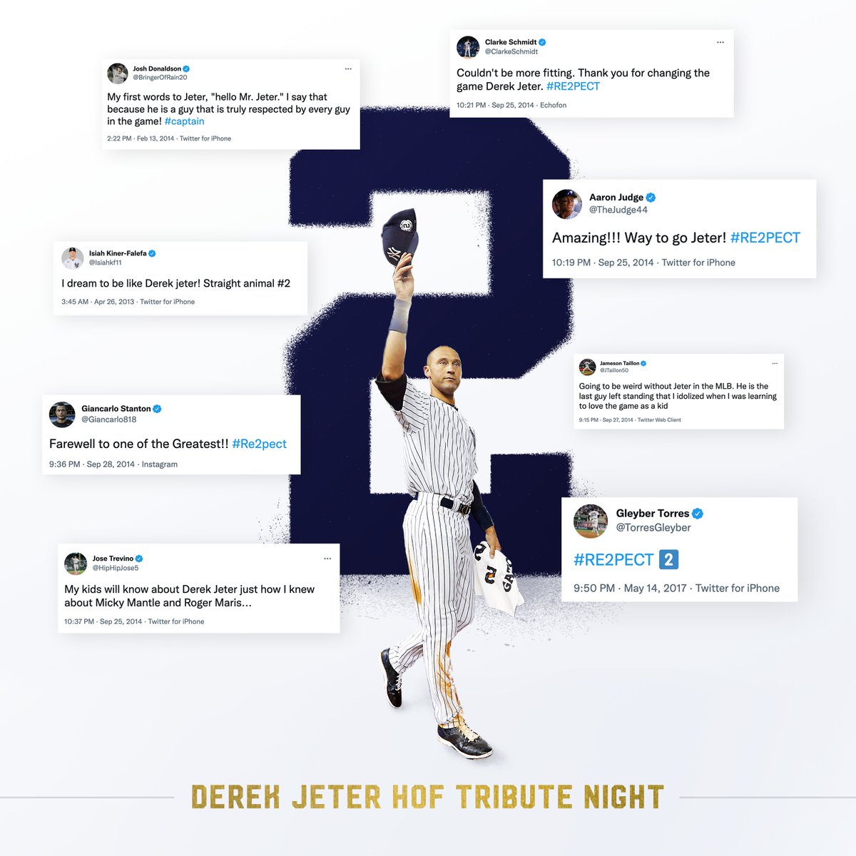 Yankees's tweet photo. Tonight we honor the Hall of Fame career of The Captain 👏 https://t.co/4GKWrPT0tF