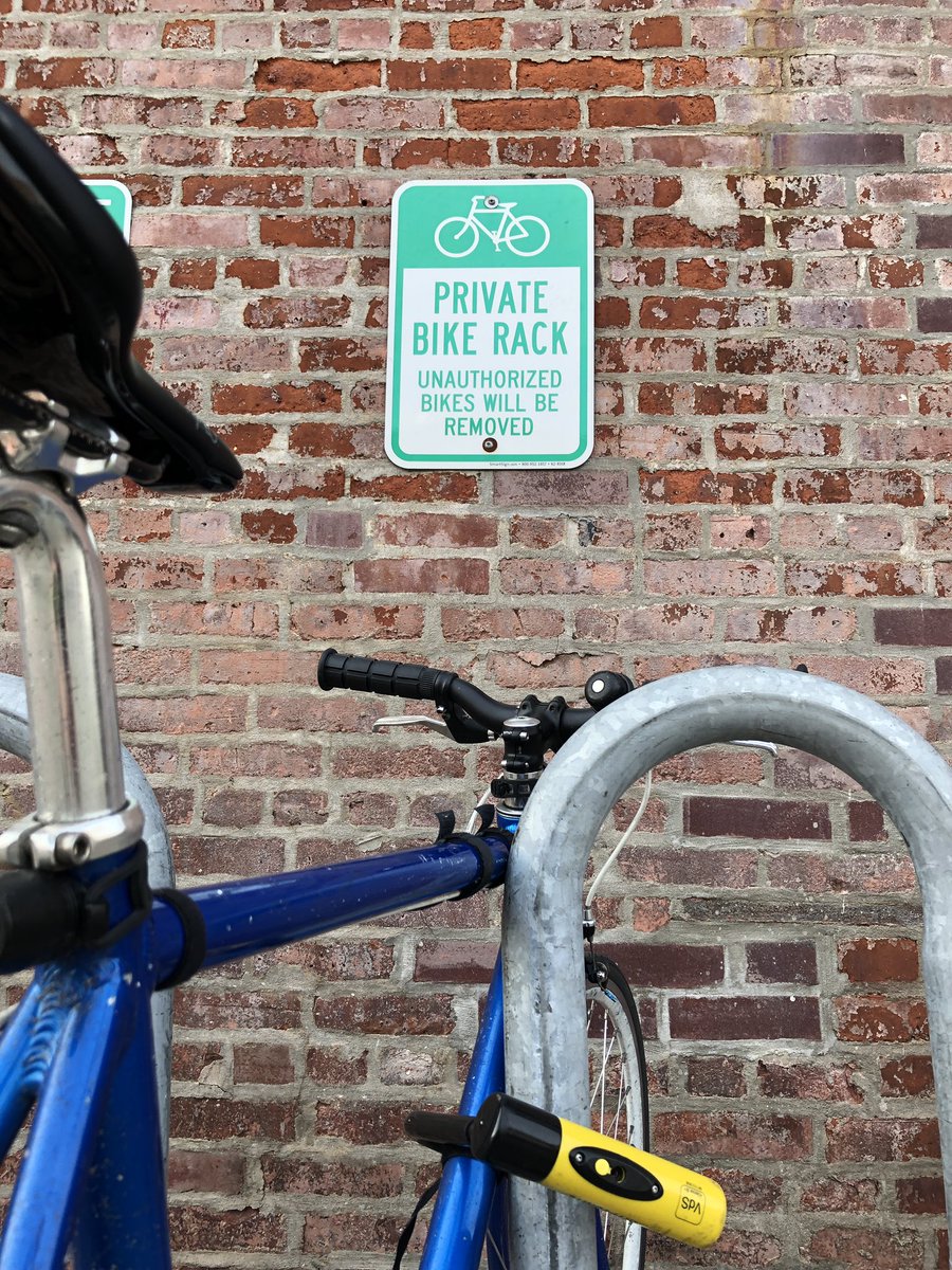 WalkingFoolDoc's tweet photo. Private bike parking in Brooklyn. Coming soon: private vaping zones. #walking #biking #brooklyn #exploration https://t.co/IHBeKKP6fF