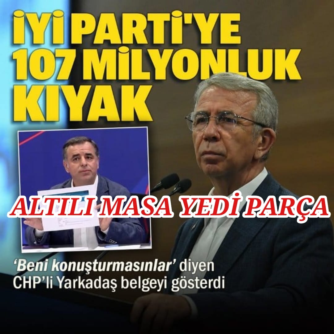 ALTILI MASA YEDİ PARÇA
İstanbul'da iki metrobüs 
Kafa kafaya çarpıştı.
42 vatandaşımız yaralandı.
Şimdi Allah için söyleyin
Böyle bir durumda Süleyman Soylu veya 
Binali Yıldırım olsaydı. 
Anında kaza yerinde yaralılarla olmaz mıydı?
Peki, İstanbul'un kibir abidesi nerde?
Tatilde