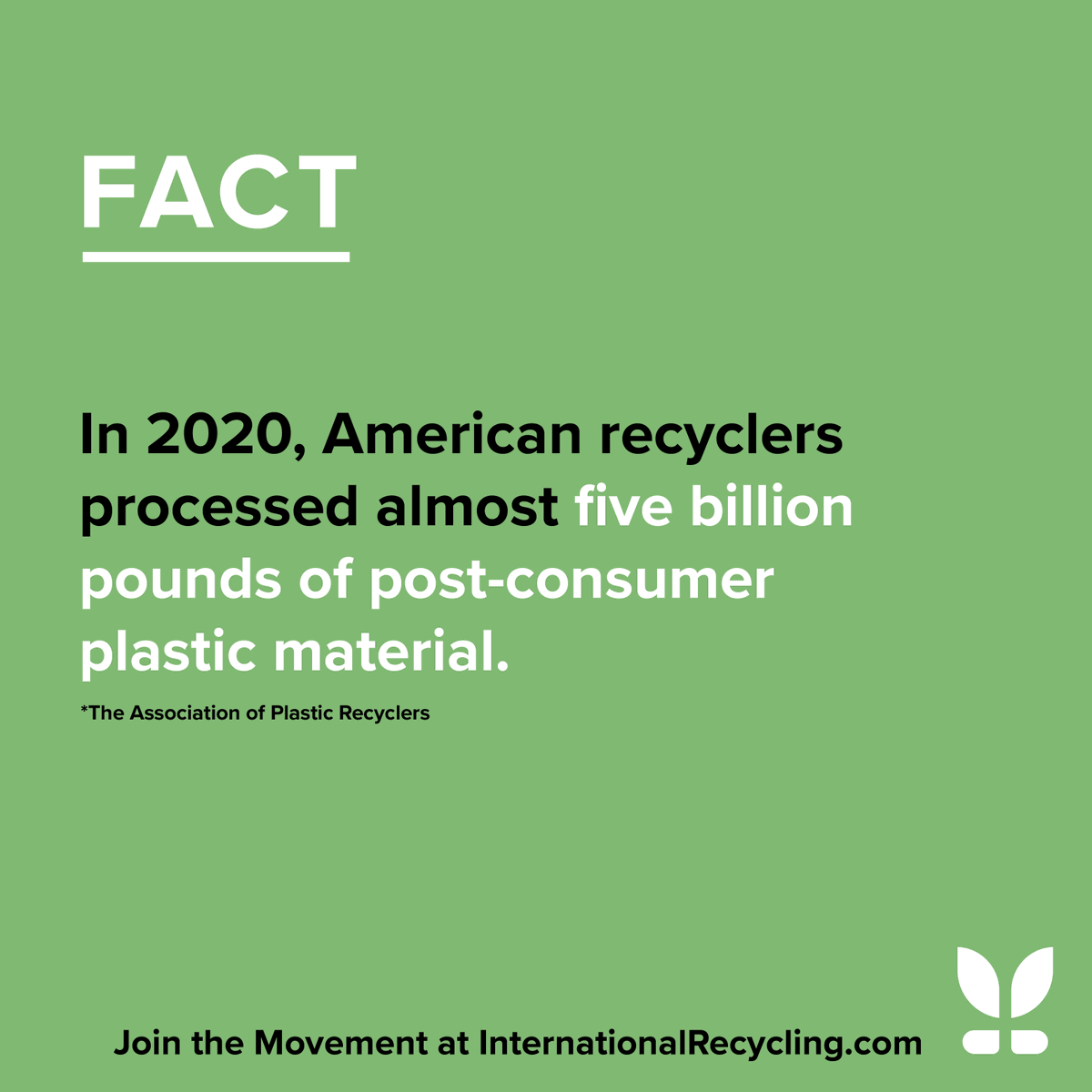 group_recycling's tweet photo. Fact Friday!

Although America's plastic recycling infrastructure has a long way to go, there's no denying how important the work that current recyclers are doing is for the planet!

#plasticrecycling #recyclingrevolution #recycledplastic #recycledcontent #circulareconomy https://t.co/qLlXwoczz0