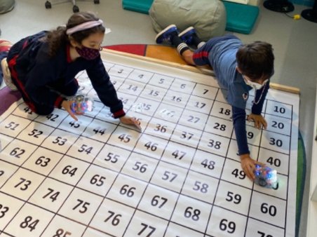 puppoperfumo's tweet photo. G2 students teamed up with the #Bluebots to conquer the numbers in the 100 chart,  finding odd and even numbers and solving addition equations. #FDRrocks  #STEMeducation #Mathfun #beebots https://t.co/gjf7grD50U