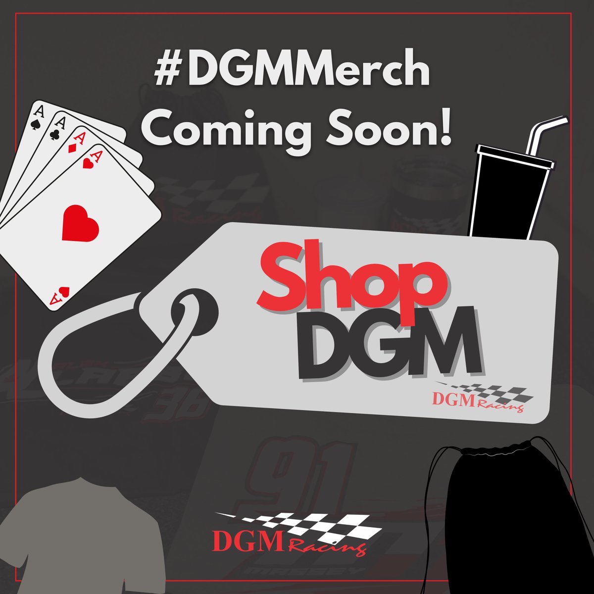 DGMRacingFL's tweet photo. ⏰ It's almost time. Don't miss the #ShopDGM launch! Turn post notifications ON! 🔛

#NASCAR | #DGMMerch https://t.co/WovC38lIAW