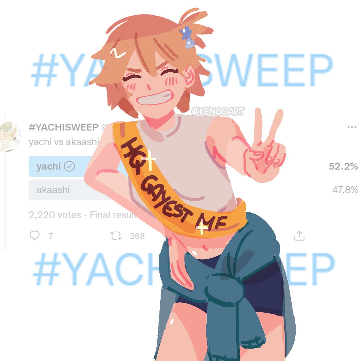 m00nhills's tweet photo. BEHOLD, GAY BOY! THE POWER OF LESBIANISM
#YACHISWEEP #haikyuu https://t.co/MPJkyS3h9a