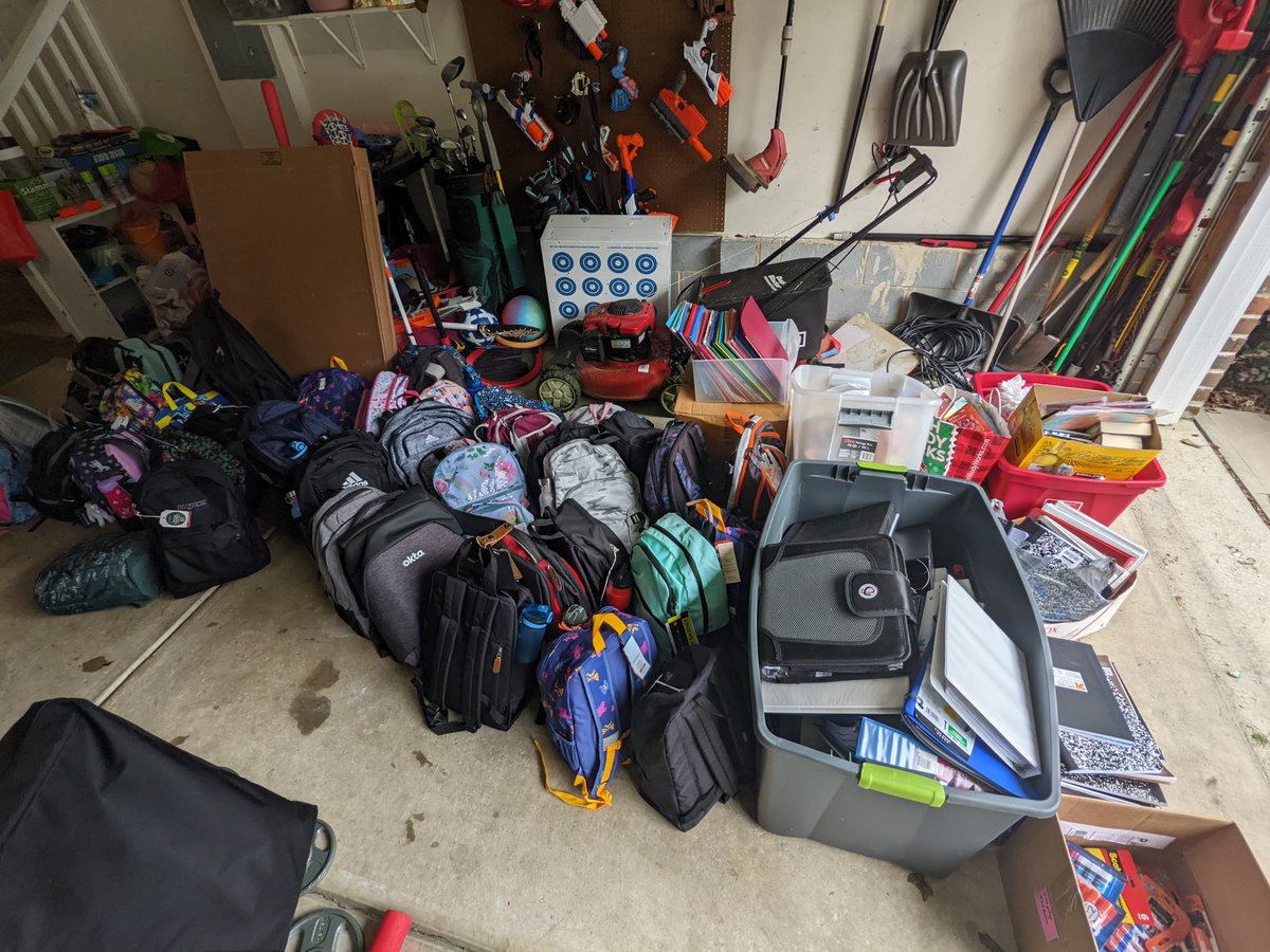 trianglerefugee's tweet photo. On September 2, we finished our mission of collecting enough school supplies for refugee students in NC! The project was an enormous success! With an initial goal of 20 school supply kits, we collected 45 full kits, with many more supplies as surplus.

Thanks, Triangle! https://t.co/VZ4zHqtddZ