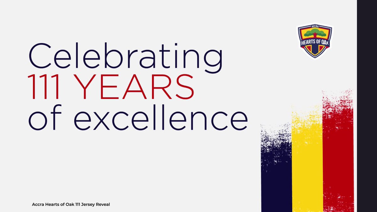 HeartsOfOakGH's tweet photo. NEVER SAY DIE | 🔴🟡🔵
111 years of football excellence...
.
.
.
Are you reeeeaaaaady?
.
We are Accra Hearts Of Oak 🔴🟡🔵

#SomethingCooking https://t.co/T0c9lEuwCn
