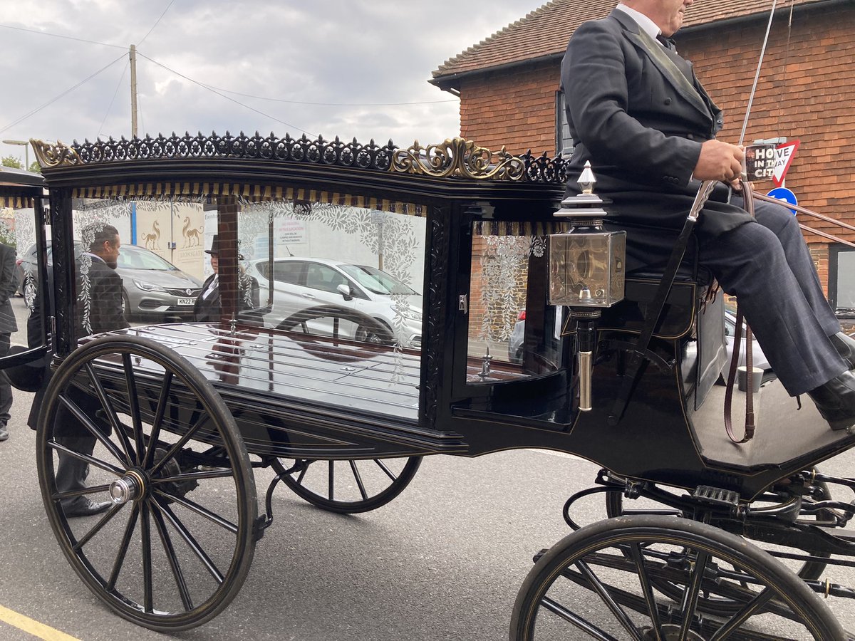 Stroked the big soft noses of Earl and Duke last week (these are the names of the horses not the humans) as they waited patiently to bear a much loved lady on her final journey #funeral